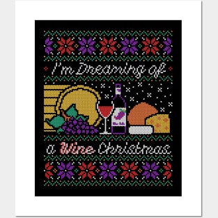 Wine Christmas Sweater Posters and Art